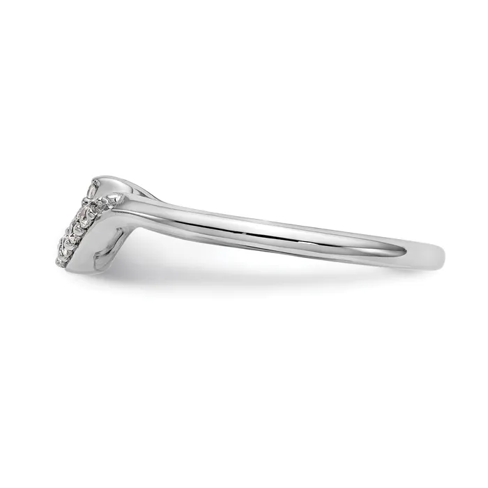 009ct CZ Solid Real 14K White Gold Wedding Wedding Band Ring Goldia Rings