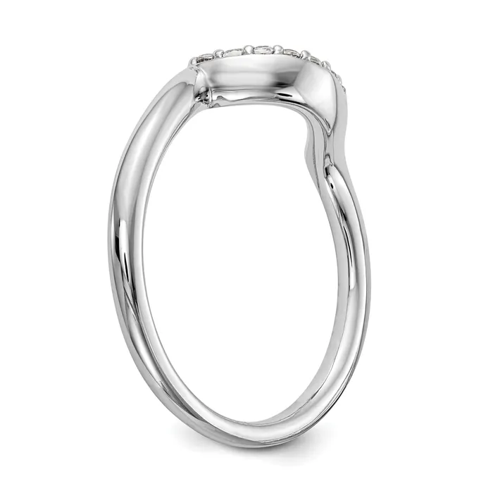 009ct CZ Solid Real 14K White Gold Wedding Wedding Band Ring Goldia Rings