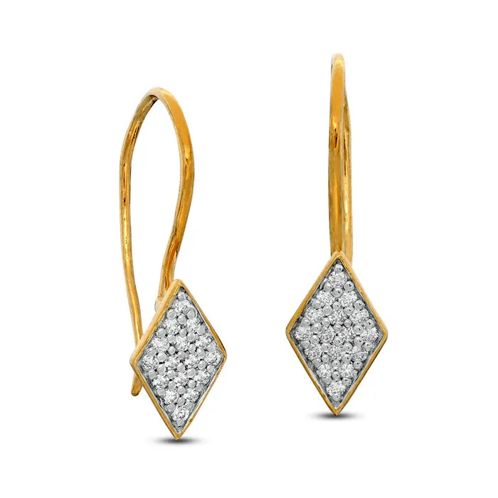 017 CT TW Composite Diamond KiteShaped Drop Earrings in 10K Gold Goldia Earrings 017 CT TW Composite Diamond KiteShaped Drop Earrings in 10K Gold Goldia Earrings