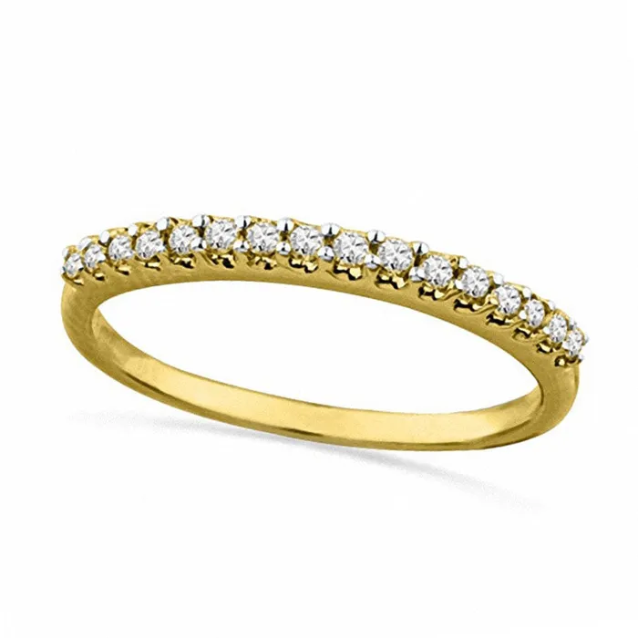 020 CT TW Natural Diamond Anniversary Band in Solid 10K Yellow Gold Goldia Rings 020 CT TW Natural Diamond Anniversary Band in Solid 10K Yellow Gold Goldia Rings