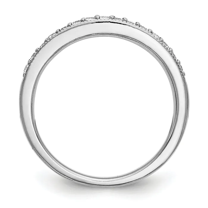 023ct CZ Solid Real 14K White Gold Wedding Band Ring Goldia Rings
