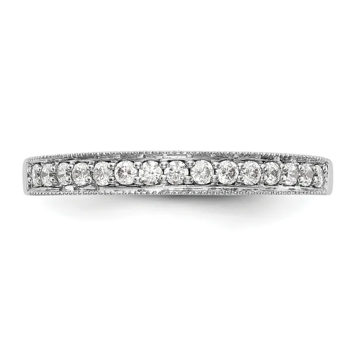 023ct CZ Solid Real 14K White Gold Wedding Band Ring Goldia Rings