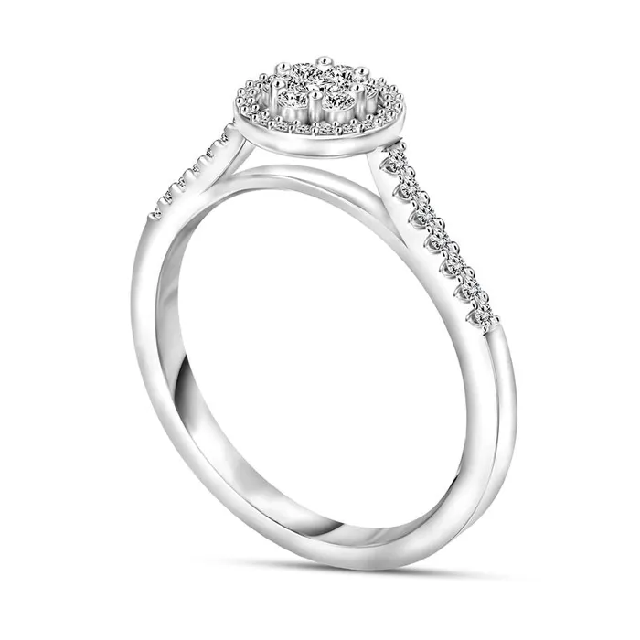 025 CT TW Composite Natural Diamond Frame Promise Ring in Solid 10K White Gold Goldia Rings 025 CT TW Composite Natural Diamond Frame Promise Ring in Solid 10K White Gold Goldia Rings