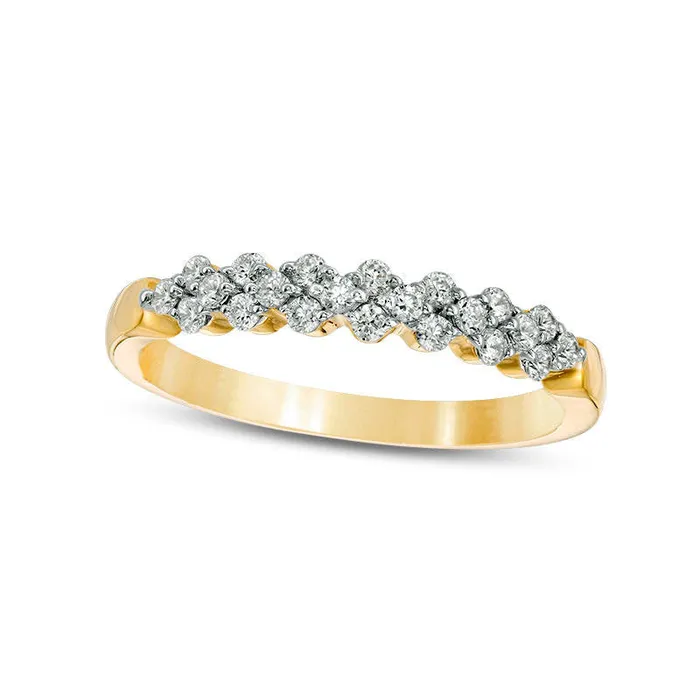 033 CT TW Natural Diamond Alternating Stackable Band in Solid 10K Yellow Gold Goldia Rings 033 CT TW Natural Diamond Alternating Stackable Band in Solid 10K Yellow Gold Goldia Rings