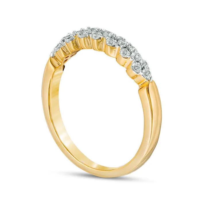 033 CT TW Natural Diamond Alternating Stackable Band in Solid 10K Yellow Gold Goldia Rings 033 CT TW Natural Diamond Alternating Stackable Band in Solid 10K Yellow Gold Goldia Rings