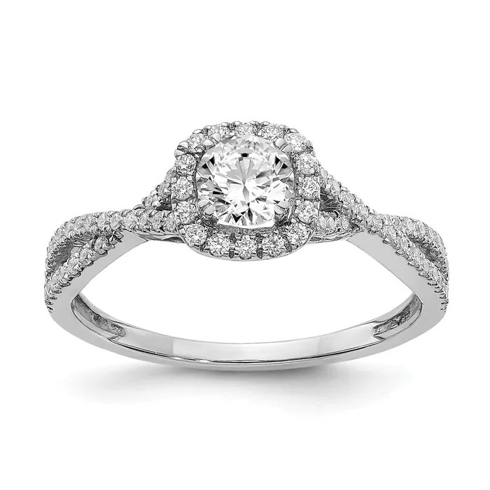 040ct CZ Solid Real 14k White Gold Engagement Ring Goldia Rings