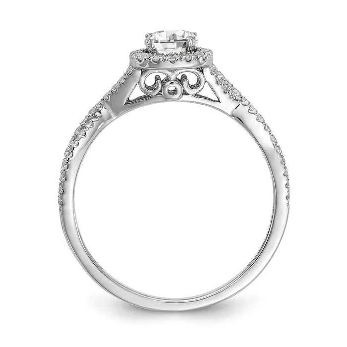 040ct CZ Solid Real 14k White Gold Engagement Ring Goldia Rings