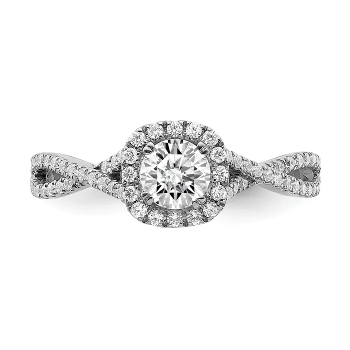 040ct CZ Solid Real 14k White Gold Engagement Ring Goldia Rings