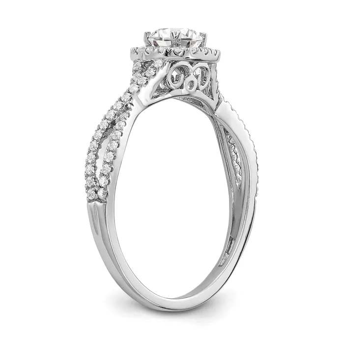 040ct CZ Solid Real 14k White Gold Engagement Ring Goldia Rings