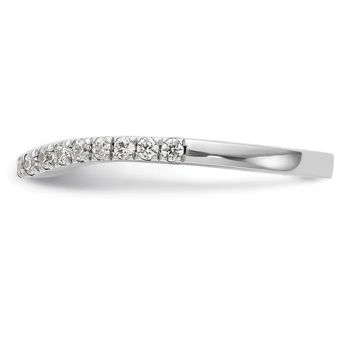 042ct CZ Solid Real 14k White Gold Wedding Wedding Band Ring Goldia Rings