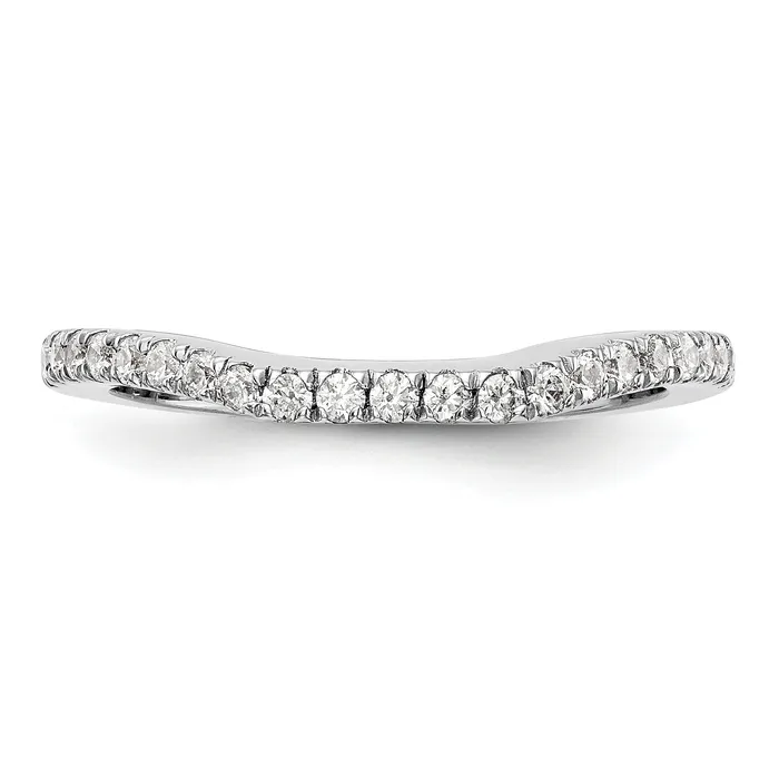 042ct CZ Solid Real 14k White Gold Wedding Wedding Band Ring Goldia Rings
