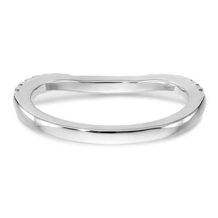 042ct CZ Solid Real 14k White Gold Wedding Wedding Band Ring Goldia Rings