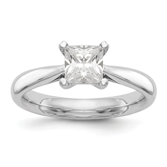 050ct CZ Solid Real 14k White Gold Square Solitaire Engagement Ring Goldia Rings 050ct CZ Solid Real 14k White Gold Square Solitaire Engagement Ring Goldia Rings