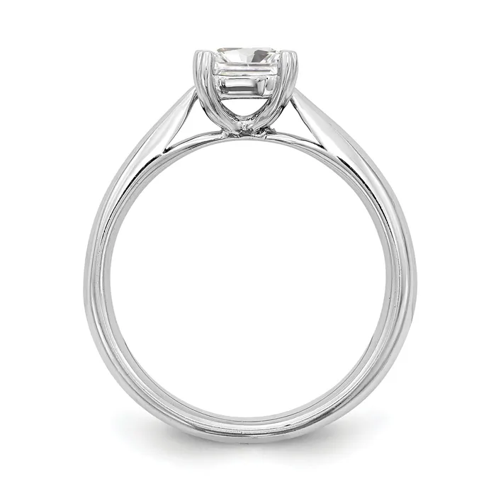 050ct CZ Solid Real 14k White Gold Square Solitaire Engagement Ring Goldia Rings