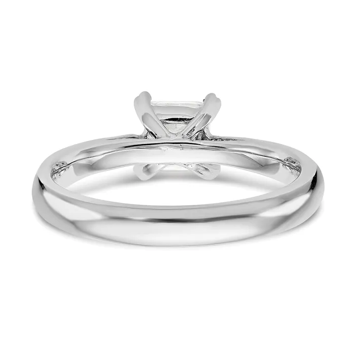 050ct CZ Solid Real 14k White Gold Square Solitaire Engagement Ring Goldia Rings