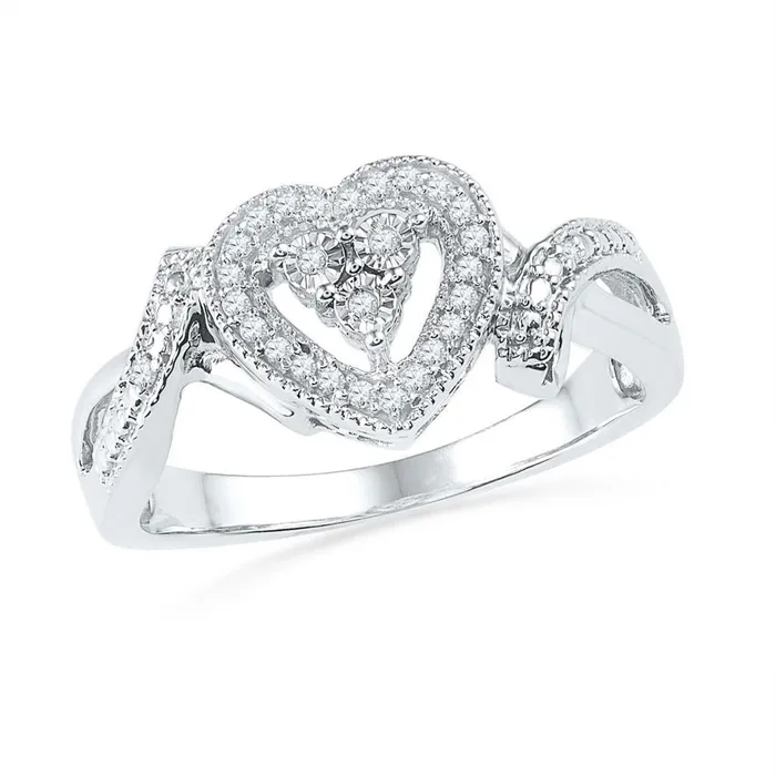 110CTWDiamond GIFT HEART RING gndatlanta Rings