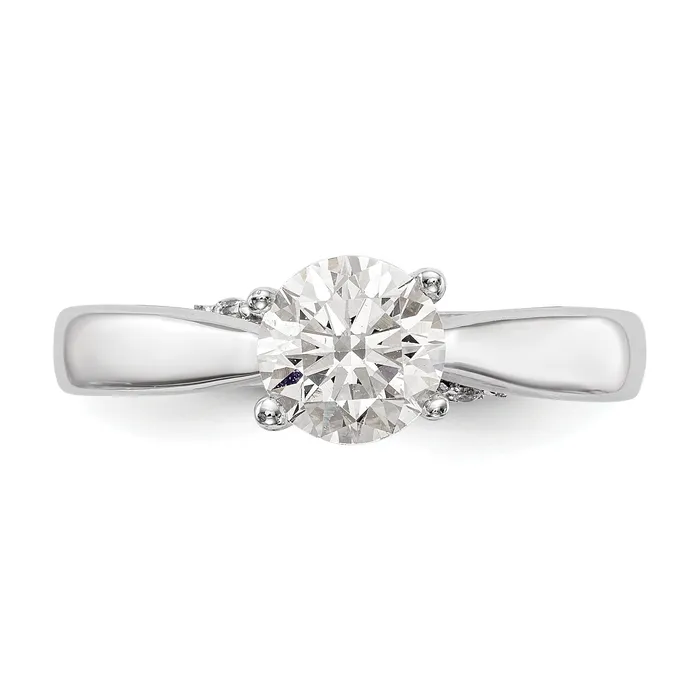 150ct CZ Solid Real 14K White Gold Round Solitaire Engagement Ring Engagement Ring Goldia Rings