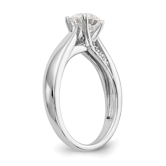 150ct CZ Solid Real 14K White Gold Round Solitaire Engagement Ring Engagement Ring Goldia Rings