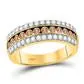 10k Yellow Gold Round Brown Diamond Band Ring 1 Cttw gndatlanta Rings