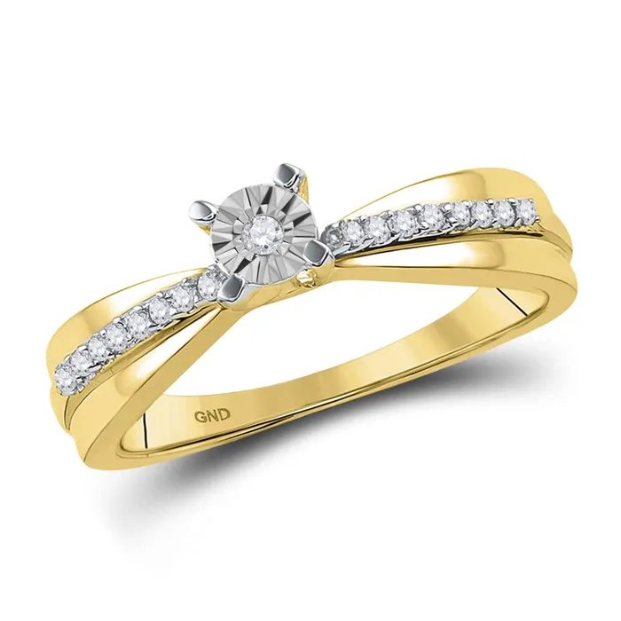 10k Yellow Gold Round Diamond Solitaire Promise Ring 15 Cttw gndatlanta Rings 10k Yellow Gold Round Diamond Solitaire Promise Ring 15 Cttw gndatlanta Rings