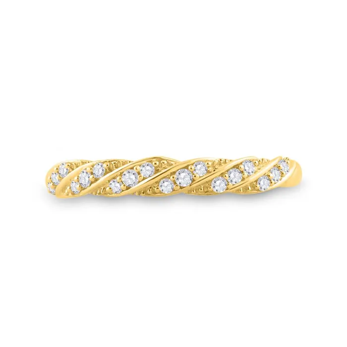 10k Yellow Gold Round Diamond Stackable Band Ring 18 Cttw gndatlanta Rings