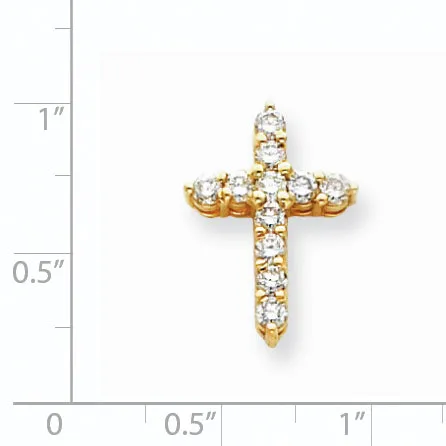 14k AA Diamond Cross Pendant Goldiacom Necklaces