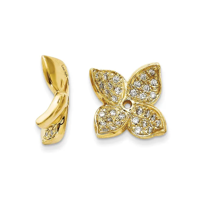 14K Diamond Earring Jacket goldiaca Earrings
