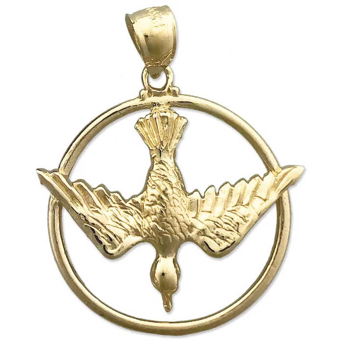 14K Gold Encircled Holy Spirit Dove Medallion Goldia PreStyled Sets