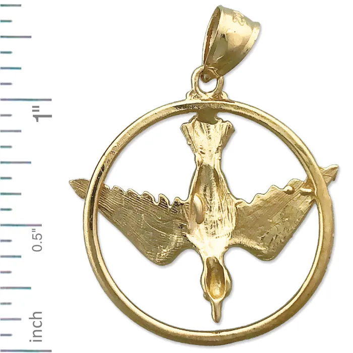 14K Gold Encircled Holy Spirit Dove Medallion Goldia PreStyled Sets