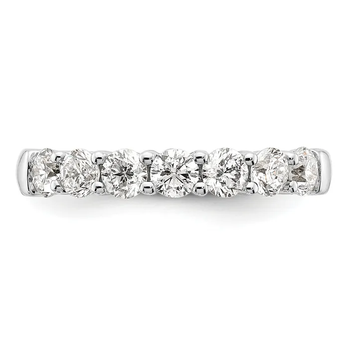 14k White Gold 1 15 Ct Lab Grown Diamond VSSI G Seven Stone Fashion Band Ring Goldia Rings