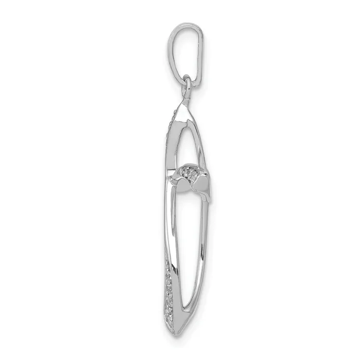 14k White Gold 115 Ct Lab Grown Diamond VSSI G Cross Pendant Goldia Necklaces