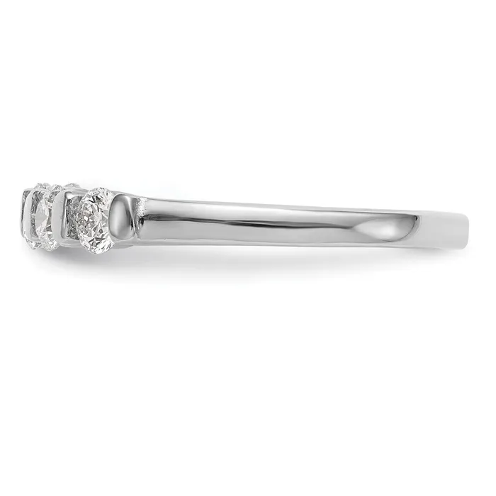 14K White Gold 5Stone Real Diamond Band Goldiacom Rings