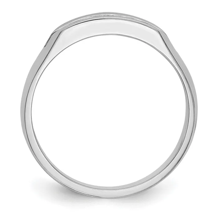 14K White Gold 5Stone Real Diamond Mens Channel Band Goldiacom Rings