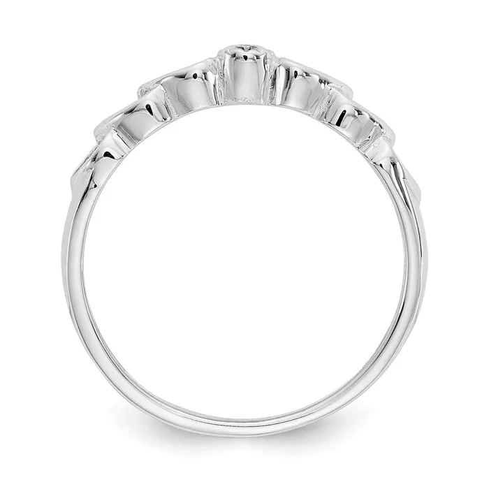 14k White Gold A Real Diamond heart ring Goldiacom Rings