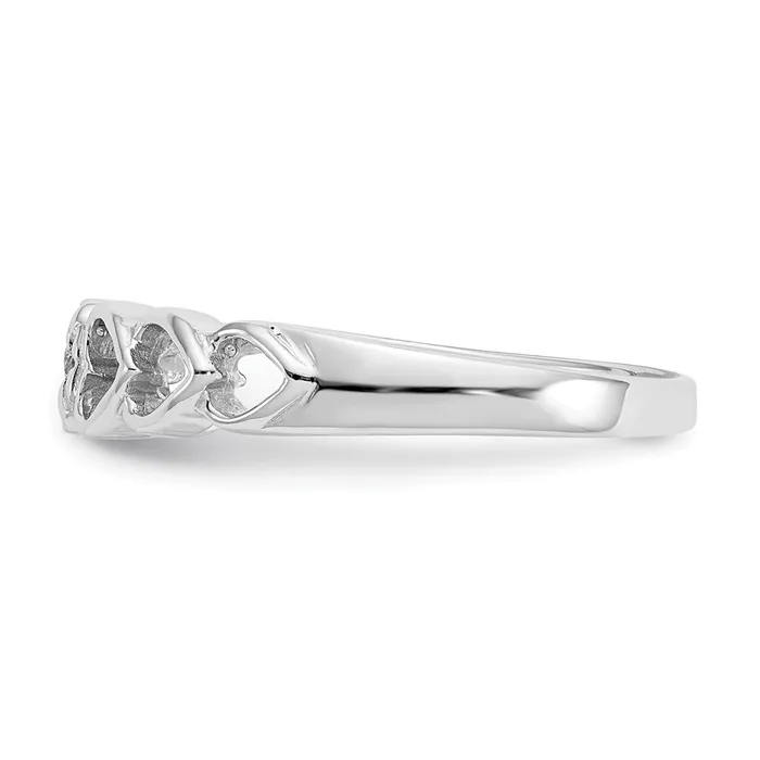 14k White Gold A Real Diamond heart ring Goldiacom Rings