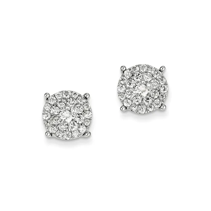 14k White Gold Dia Earrings Goldia Earrings