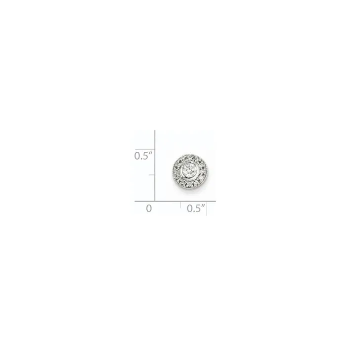 14k White Gold Diamond Circle Chain Slide Goldiacom Necklaces