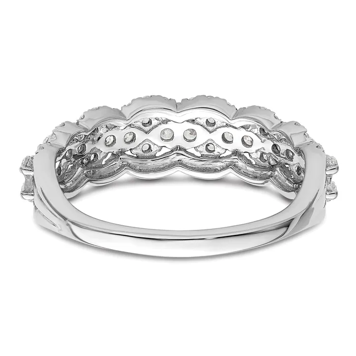 14K White Gold Lab Grown Diamond VSSI G Band Ring Goldia Rings