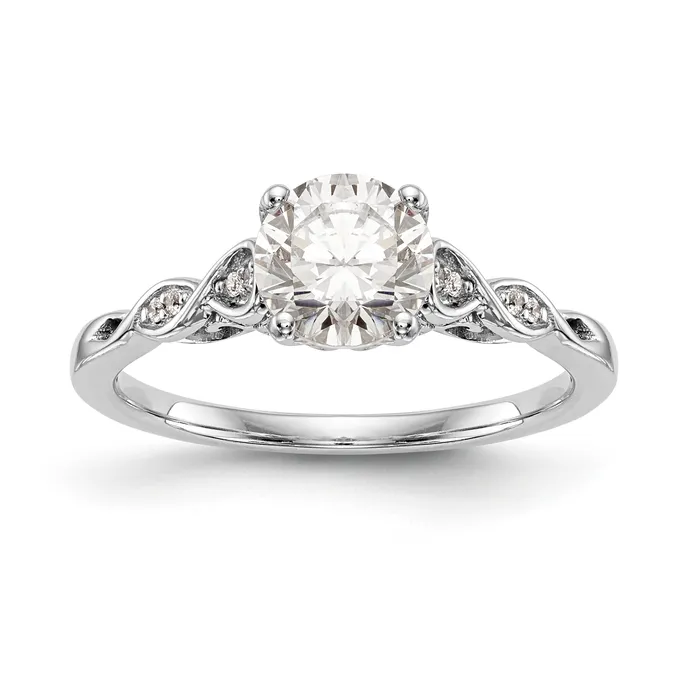 14K White Gold Peg Set Simulated Diamond Engagement Ring Goldiacom Rings 14K White Gold Peg Set Simulated Diamond Engagement Ring Goldiacom Rings