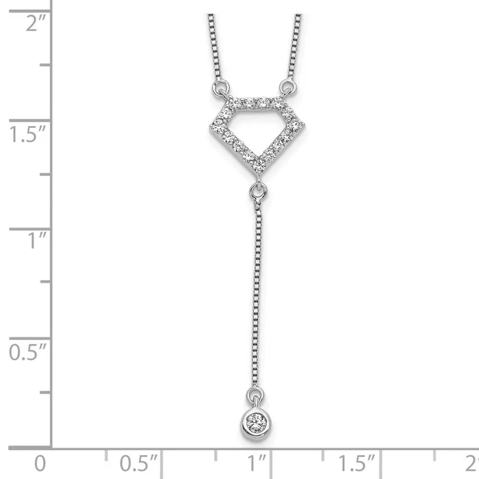 14k White Gold Real Diamond Real Diamond Shape wdangle Necklace Goldia Necklaces
