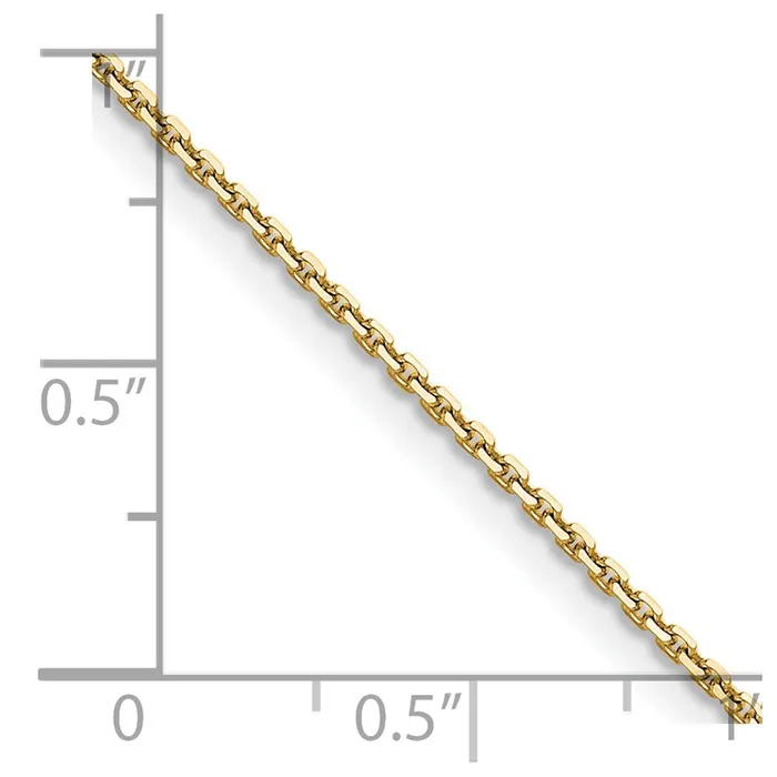 14K Yellow Gold 12mm DC Cable Children Necklace Chain Necklace MDS Necklaces 14K Yellow Gold 12mm DC Cable Children Necklace Chain Necklace MDS Necklaces