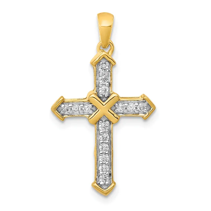 14k Yellow Gold 16 Ct Lab Grown Diamond VSSI G Cross Pendant Goldia Necklaces 14k Yellow Gold 16 Ct Lab Grown Diamond VSSI G Cross Pendant Goldia Necklaces