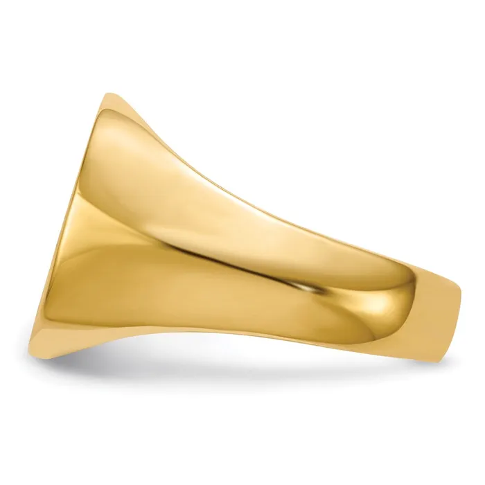 14K Yellow Gold 150x150mm Closed Back A Real Diamond Mens Signet Ring Goldiacom Rings