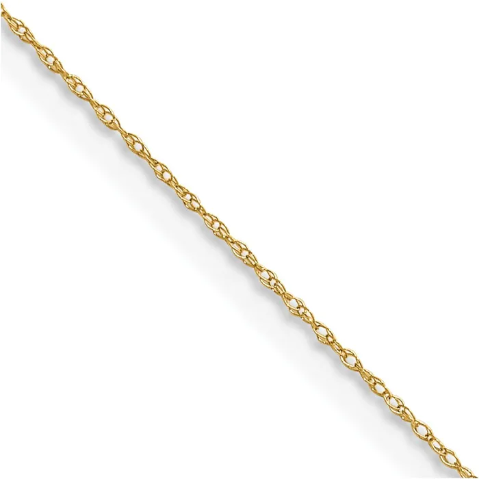 14K Yellow Gold 4 mm Carded Cable Rope Chain Necklace QGold Necklaces