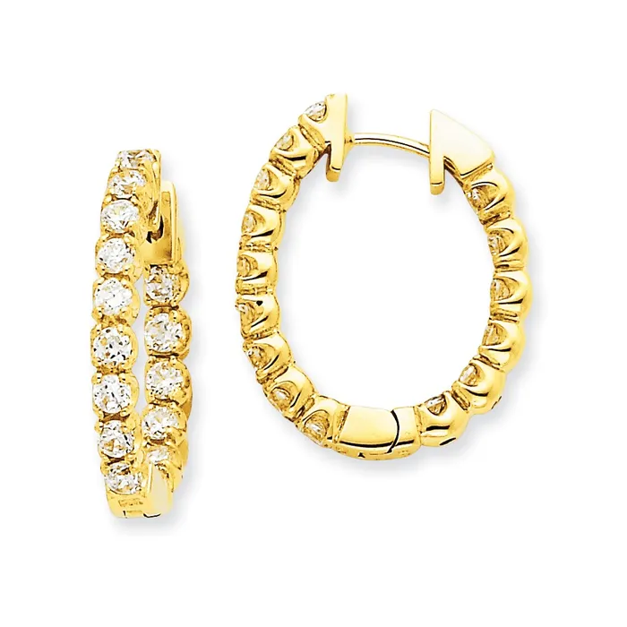 14k Yellow Gold AAA Real Diamond Hinged Hoop Earrings Goldia Earrings 14k Yellow Gold AAA Real Diamond Hinged Hoop Earrings Goldia Earrings