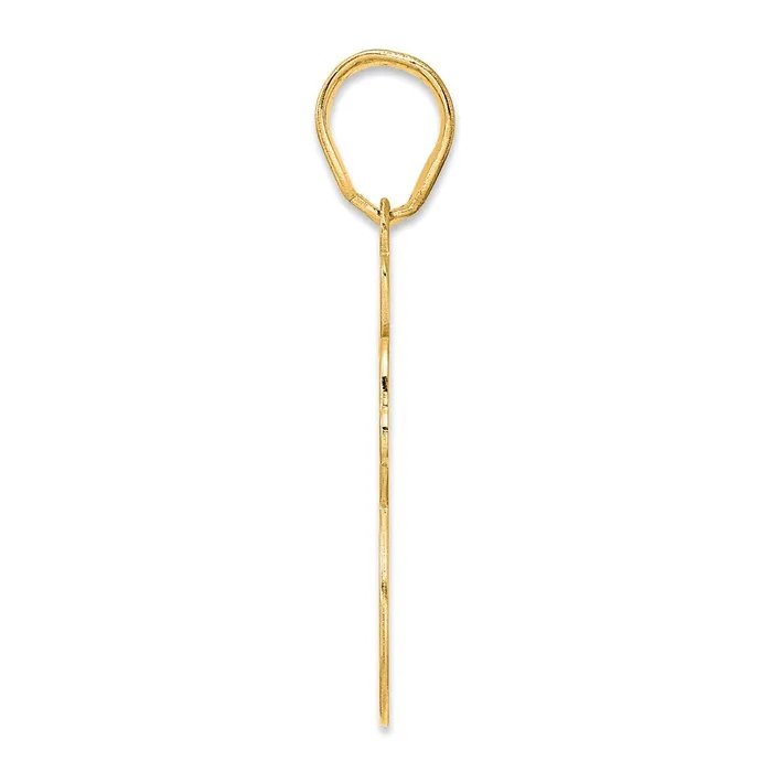 14k Yellow Gold Brushed Border Script Number 38 Pendant Goldia PreStyled Sets