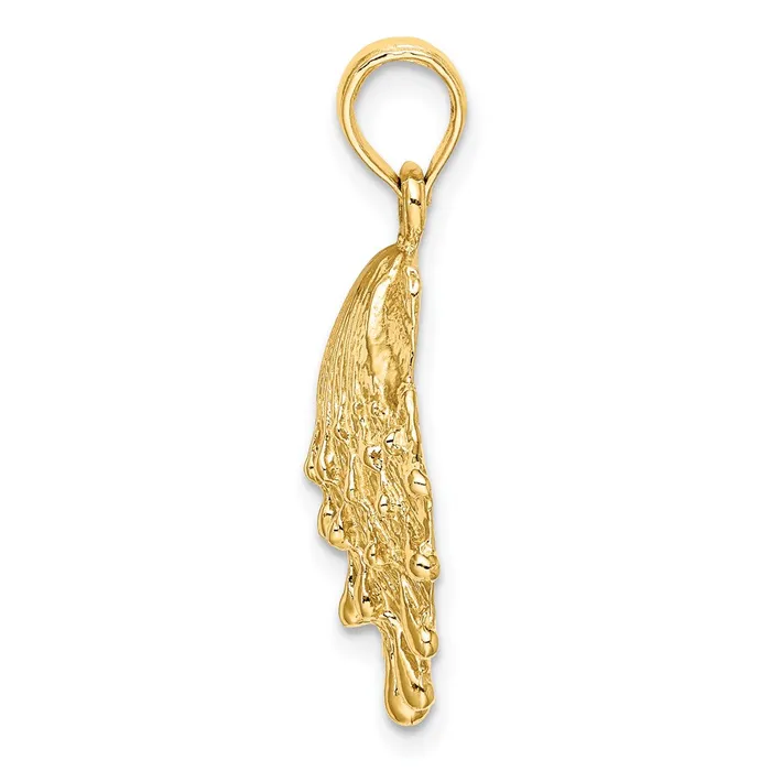 14k Yellow Gold Lions Paw Shell Charm Goldia Charm Necklaces