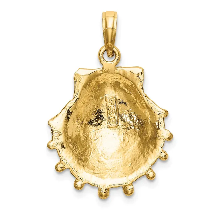 14k Yellow Gold Lions Paw Shell Charm Goldia Charm Necklaces