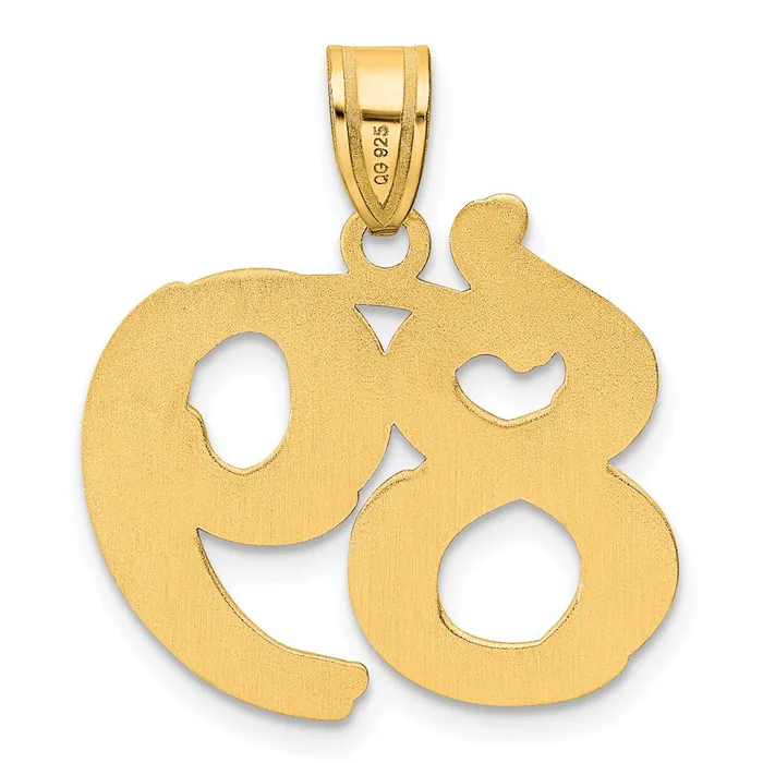 14k Yellow Gold Polished Etched Number 89 Pendant Goldia PreStyled Sets