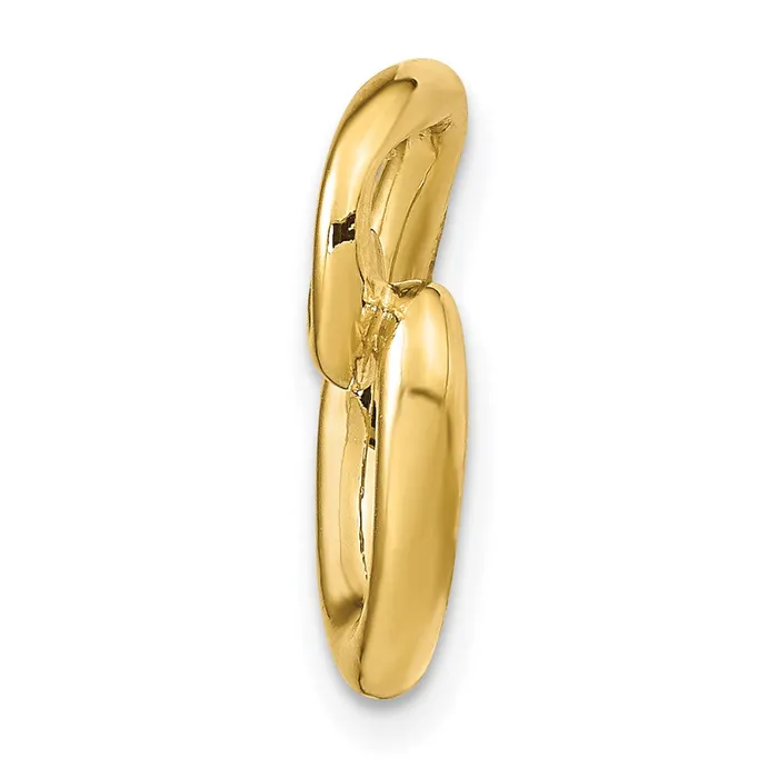 14k Yellow Gold Polished Letter O Initial Slide Goldia Necklaces